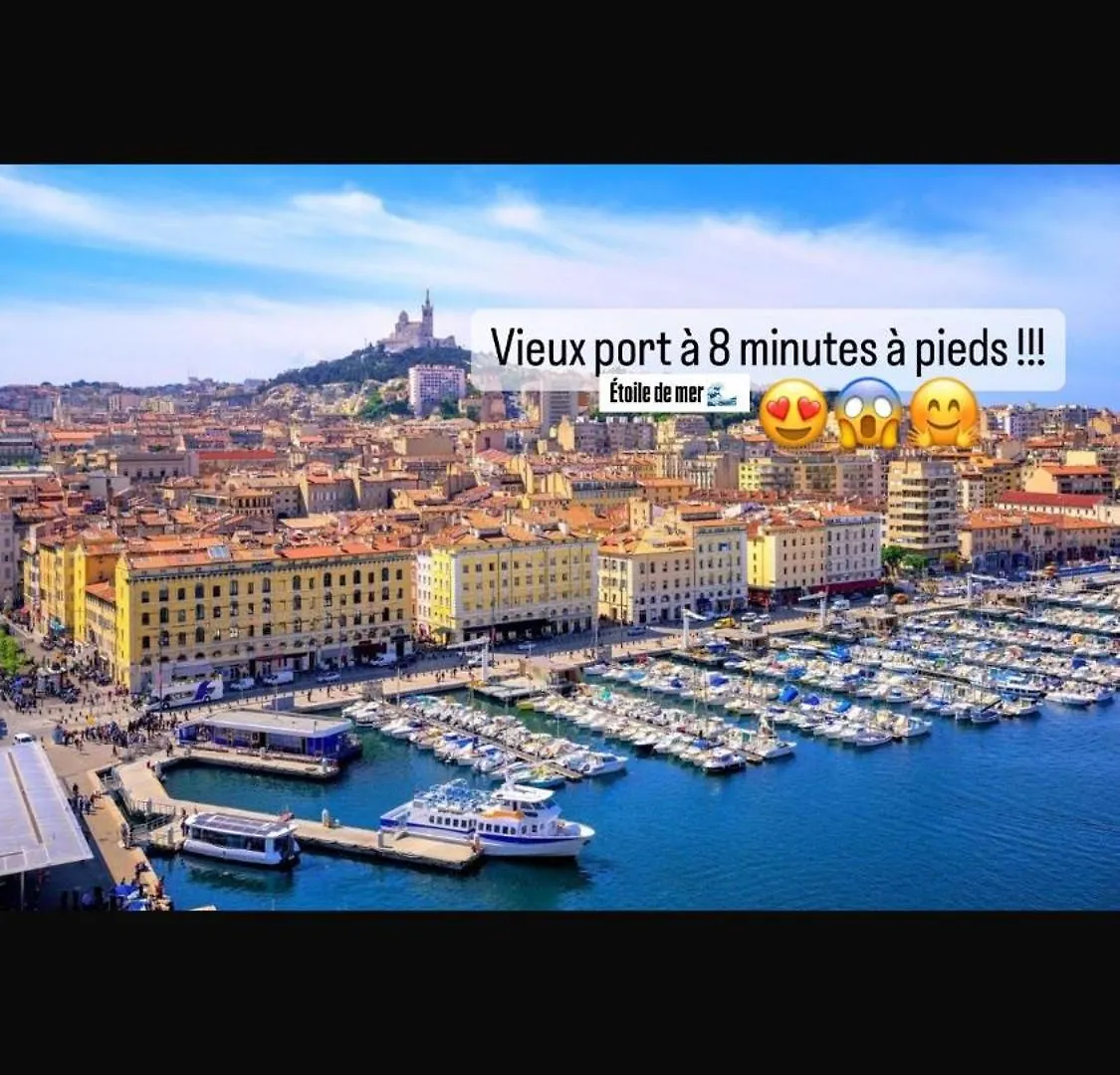 Etoile De Mer Magnifique Studio Deco Plage Et Sable Fin, Votre Sejour A Marseille Commence Ici, Centre-Ville Apartment
